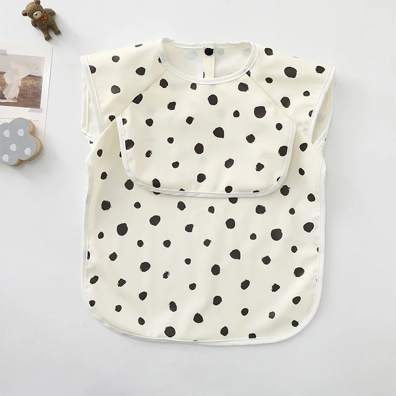 Baby Sleeveless Bib Burp Cloth With Waterproof Fabric And Pocket For Toddlers Printed Art Smock For Boys And Girls