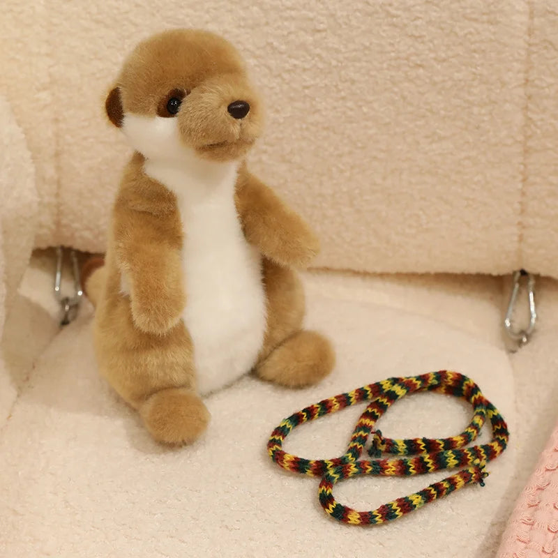 Accompanying Decoration 1pc 22cm Lovely Meerkat Plush Toy Cute Meerkat Doll With Scarf Stuffed Soft Animal Toy Kawaii Toy Gifts