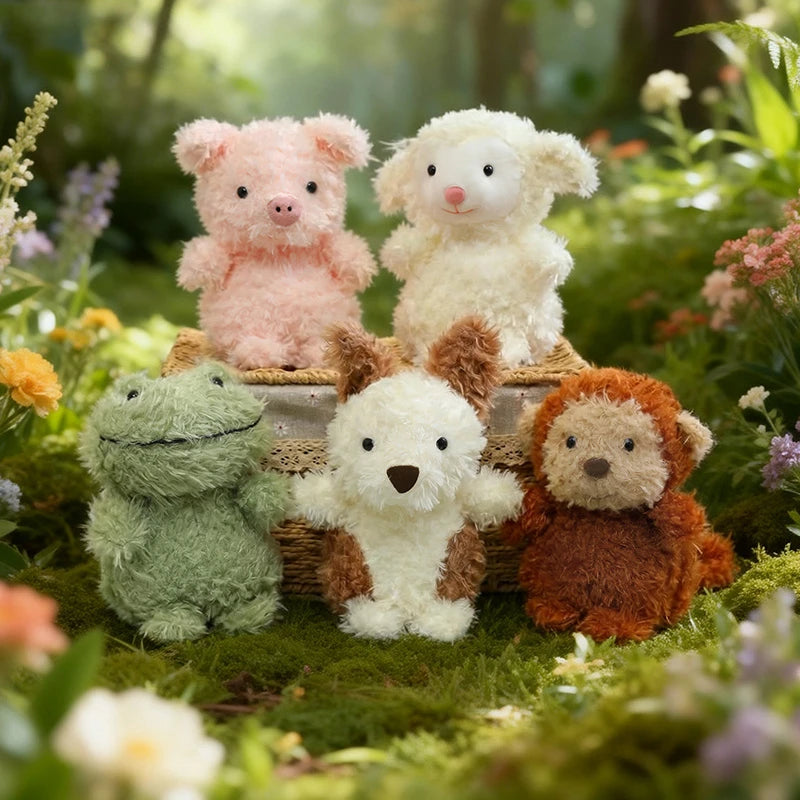 20cm Soft Furry Plush Toys Kawaii Cute Fox Owl Pig Lamb Chick Duck Stuffed Animals Toys Pp Cotton Plushies Dolls Gifts Children