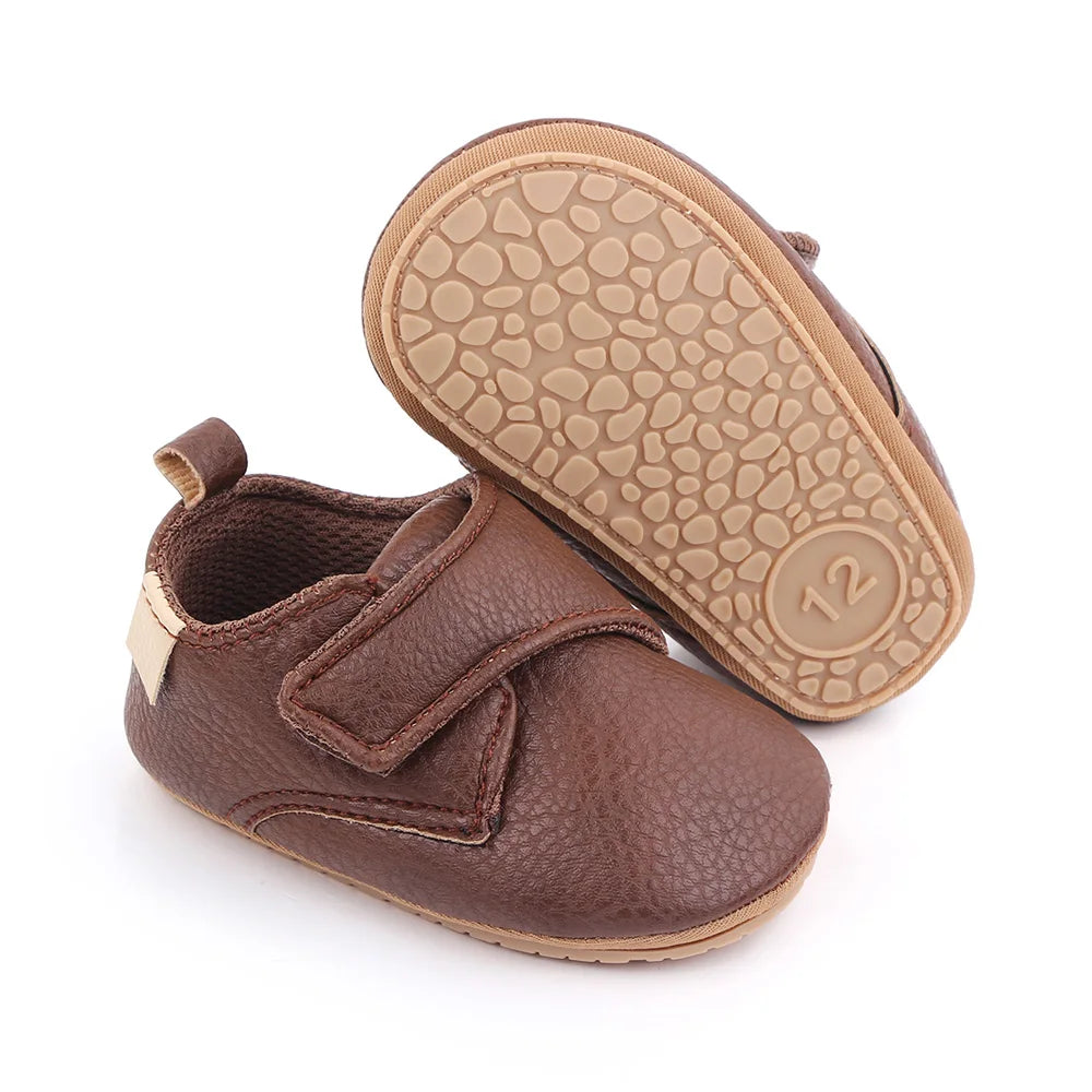 2025 Baby Casual Shoes Korean Style Non-slip Classical High Quality PU and TPR Soft and Warm Toddler Shoes for 0-18 Months D2587