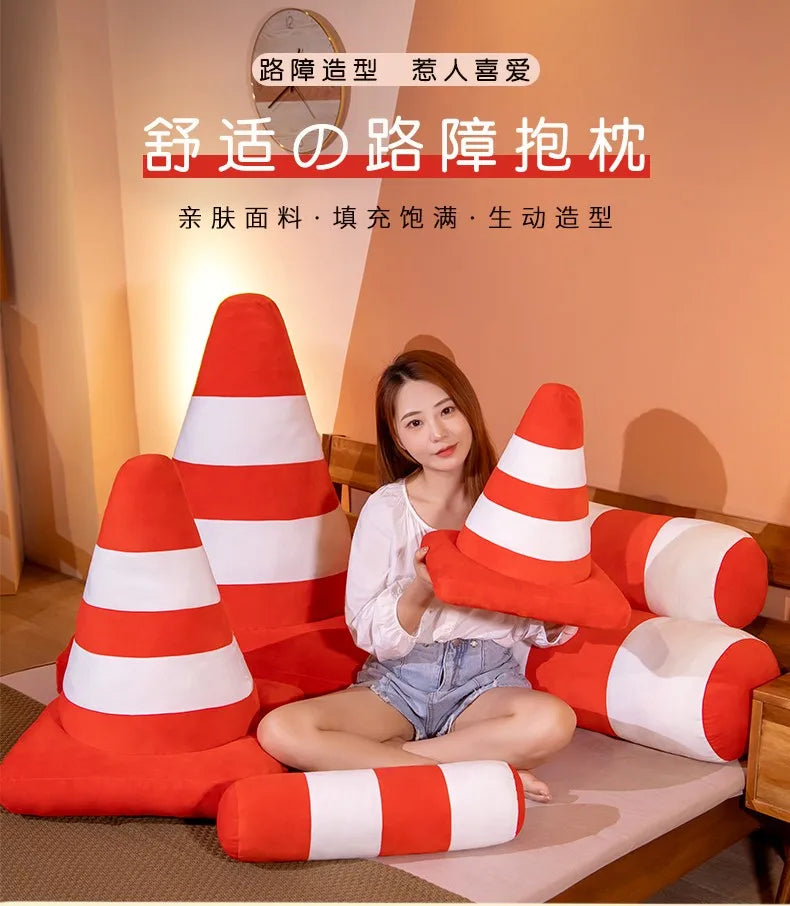 Hot Simulation Vehicle Plush Pillow Creative Roadblock Road Railing Toys Stuffed Soft For Home Decor Prop Sleeping Cushion