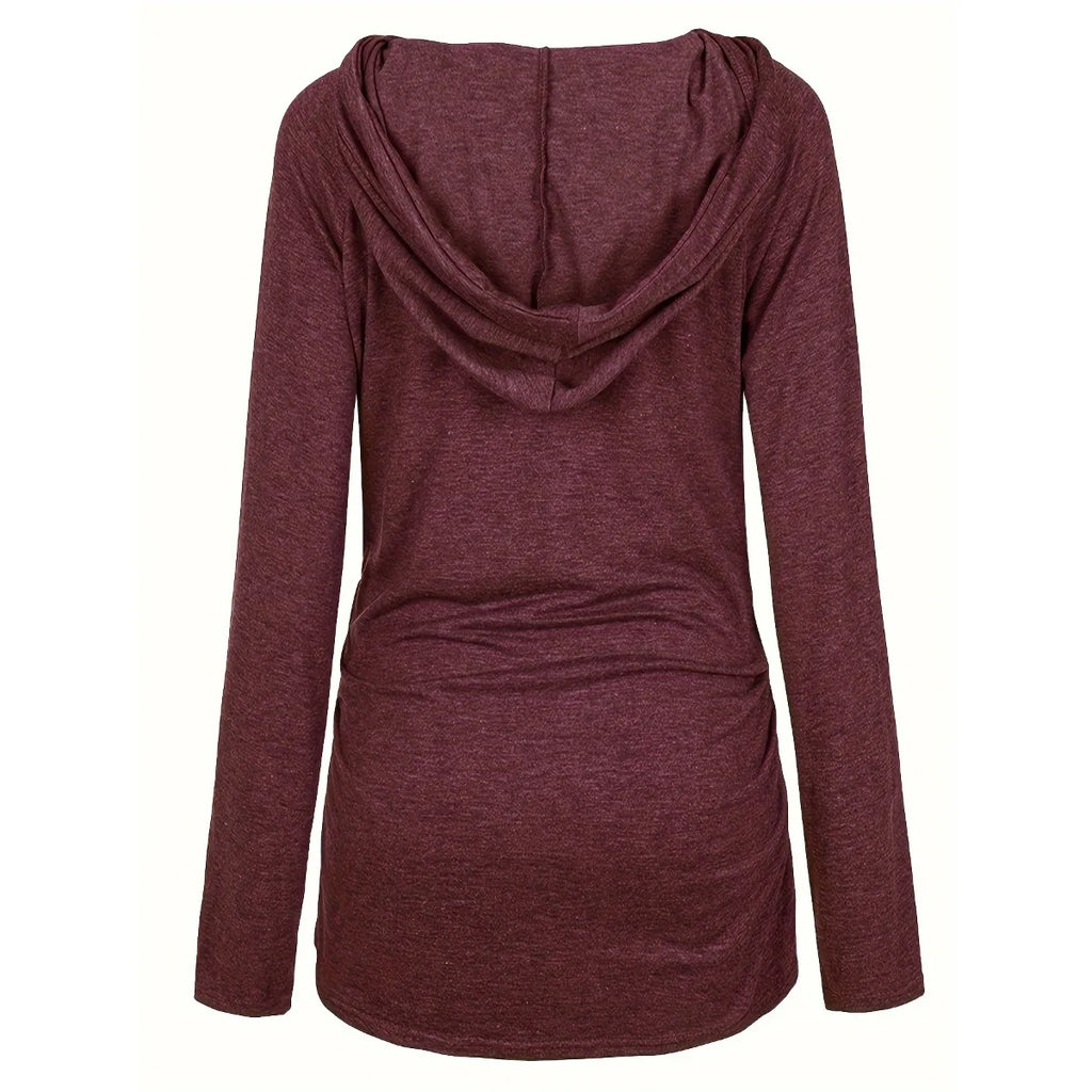 Women Maternity Hoodie Nursing Sweatshirt with Pockets Long Sleeve Comfortable Pregnancy Clothes for Breastfeeding Moms