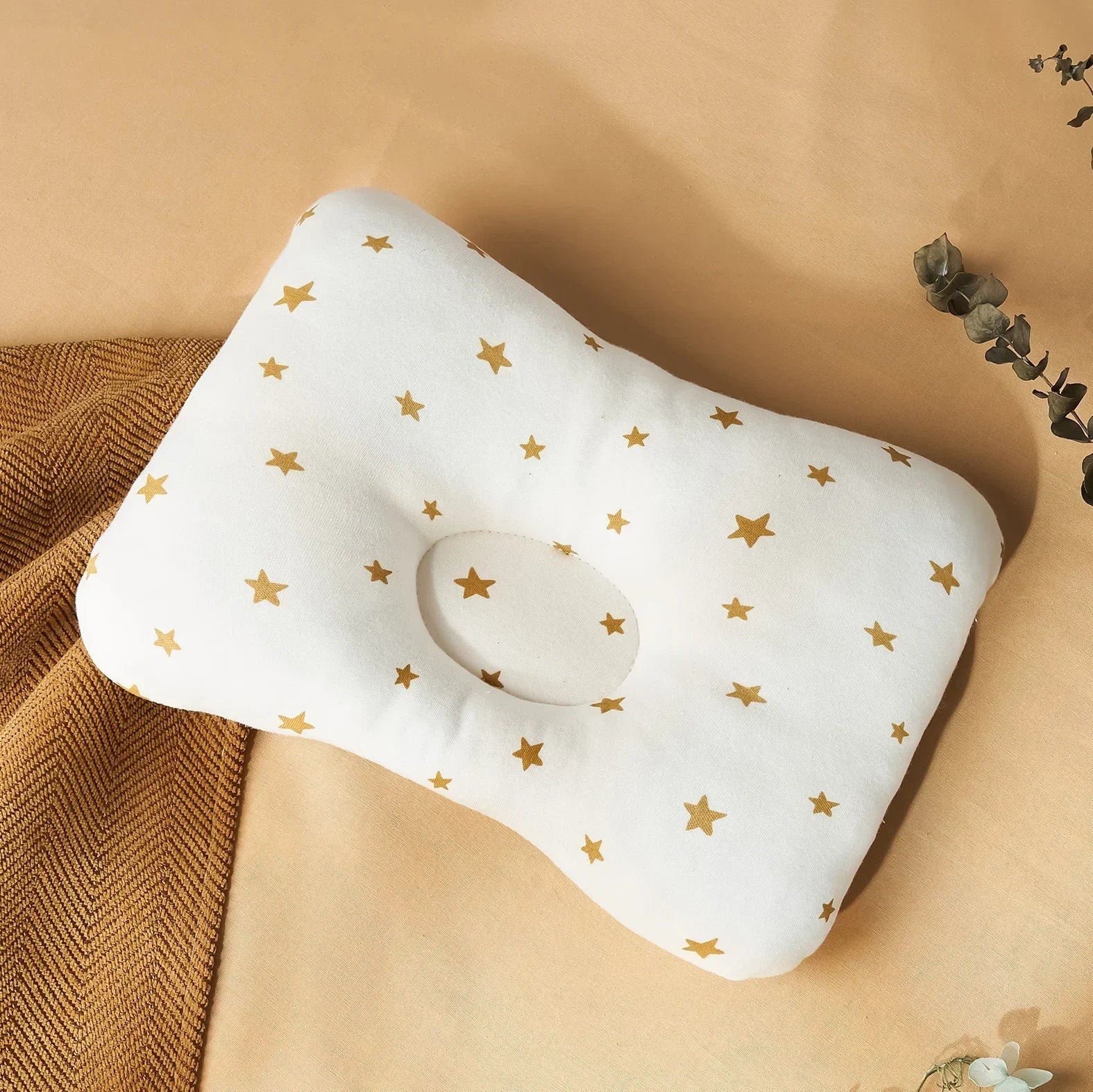 INSULAR Infant Head Pillow For Babies Baby Design Breathable Cotton Cushion Head Support