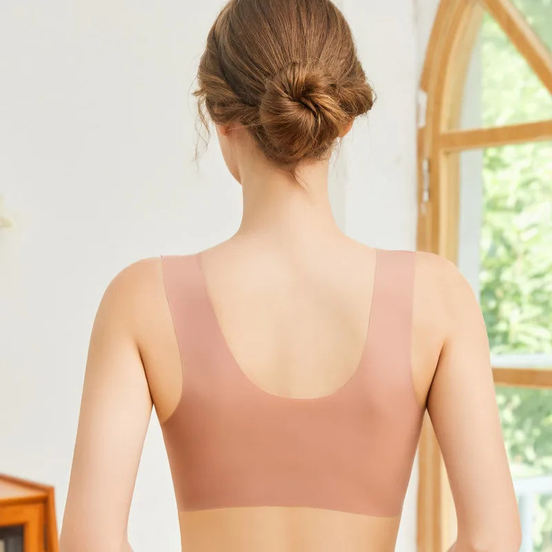 Women's Lace Stitching Push-Up Comfortable Front Buckle Breathability High Stretch Invisible