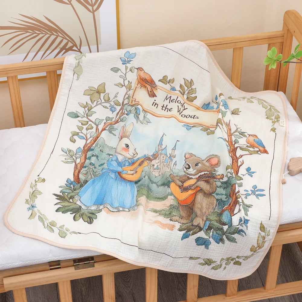 Newborn Baby Bath Towel Pure Cotton Gauze Absorbent Class A Soft Blanket Gentle Skin Safe Ga01
