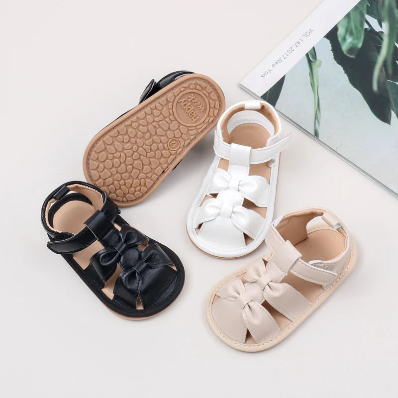 Summer New Style Baby Casual Sandals For Girls Aged 0-2 Years Old Breathable Soft Sole Anti-Slip Learning To Walk Shoes BBW4151