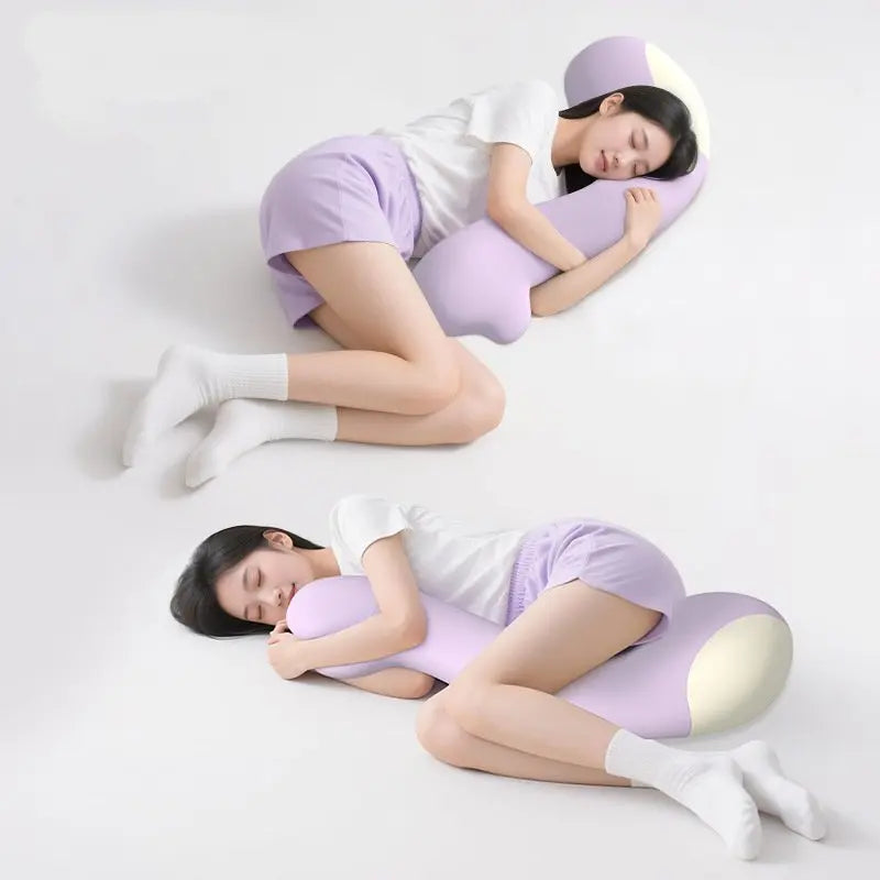 Bed Pillow Long Body Pillow Hips Lower Back Support Washable Cover Multipurpose for Side Sleeper Pregnancy Pillow for Bed