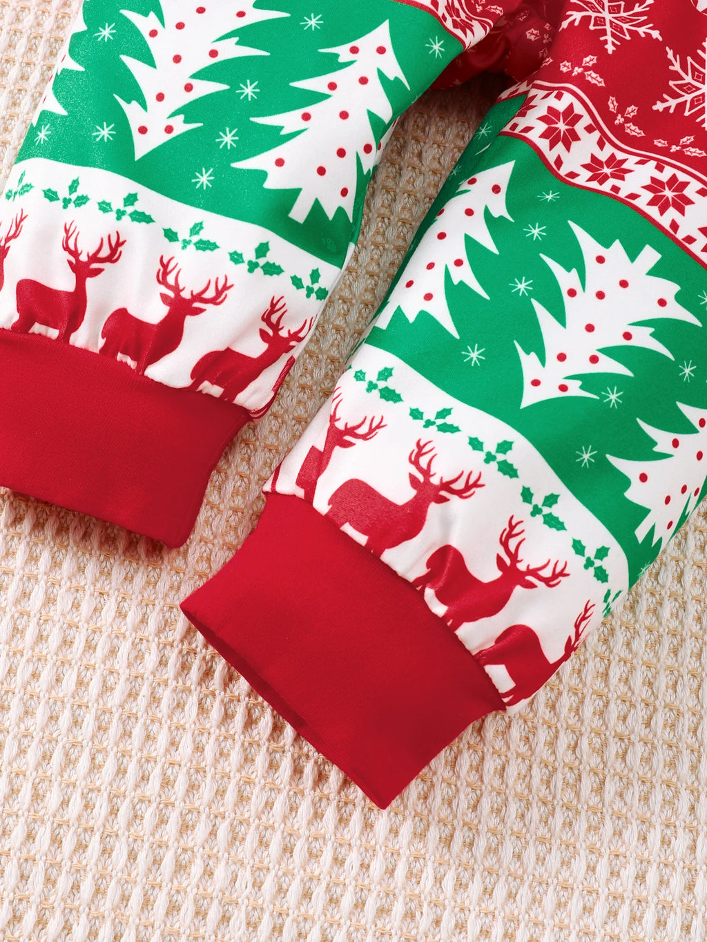 3Pcs Baby Boy Christmas Set Christmas Tree Printed Long Sleeve Bodysuit+Long Sleeve+Hat Set 0-18 Months Baby Boy Festival Set