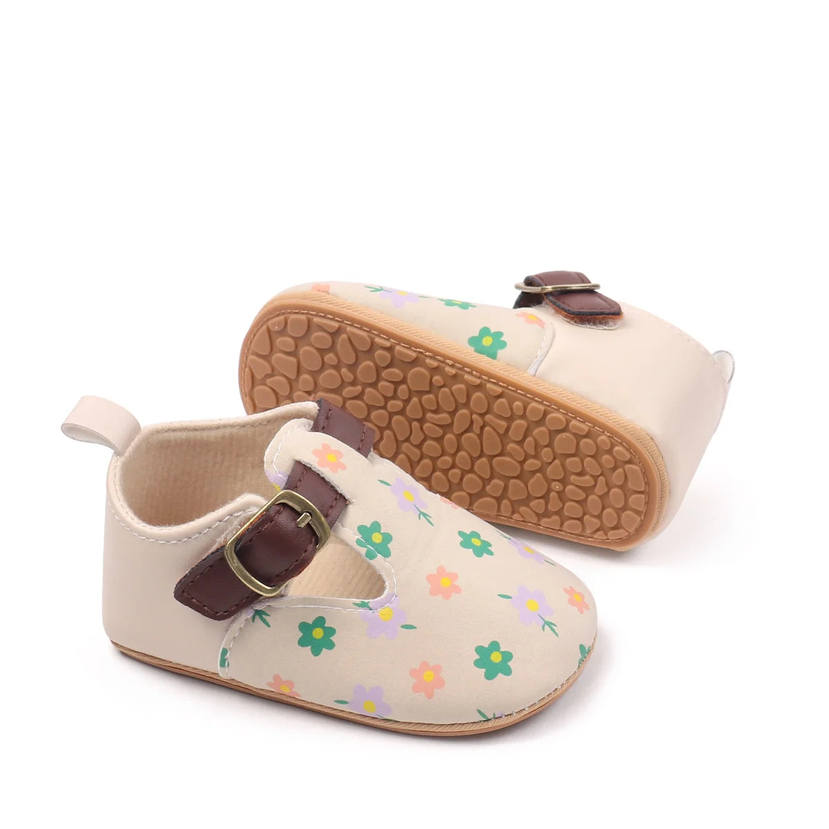 2025 Hot Selling Sping And Autumn Baby Girl's Pre-walking Casual Beautiful Toddler Shoes For 0-18M With Flower And TPR Sole