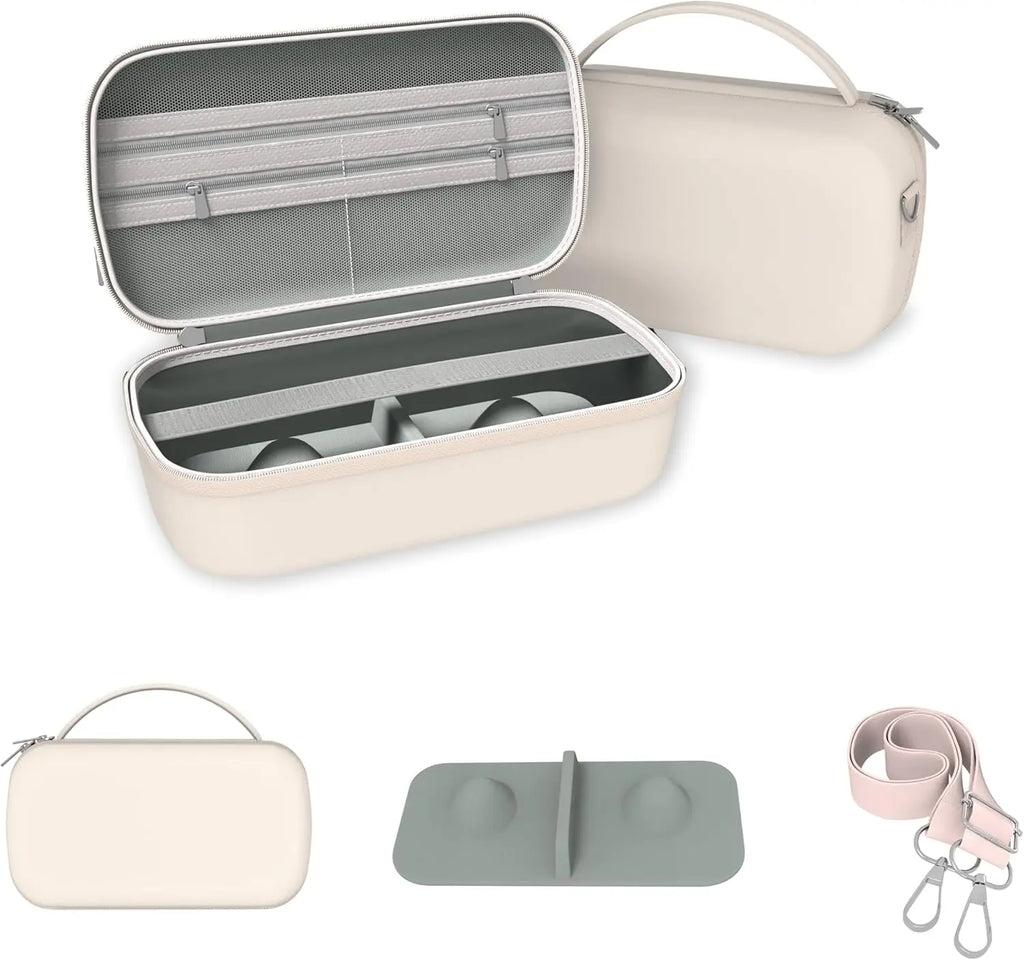 Wearable Breast Pumps Carrying Bag for Hands-Free Breast Pump, Hard Shell Case with Adjustable Crossbody Strap