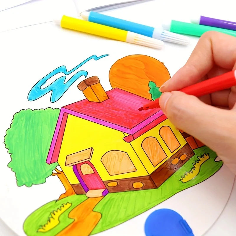 DIY Graffiti Bags with Markers Handmade Painting Non-Woven Bag for Kids Arts Crafts Color Filling Drawing Toys Christmas Gifts