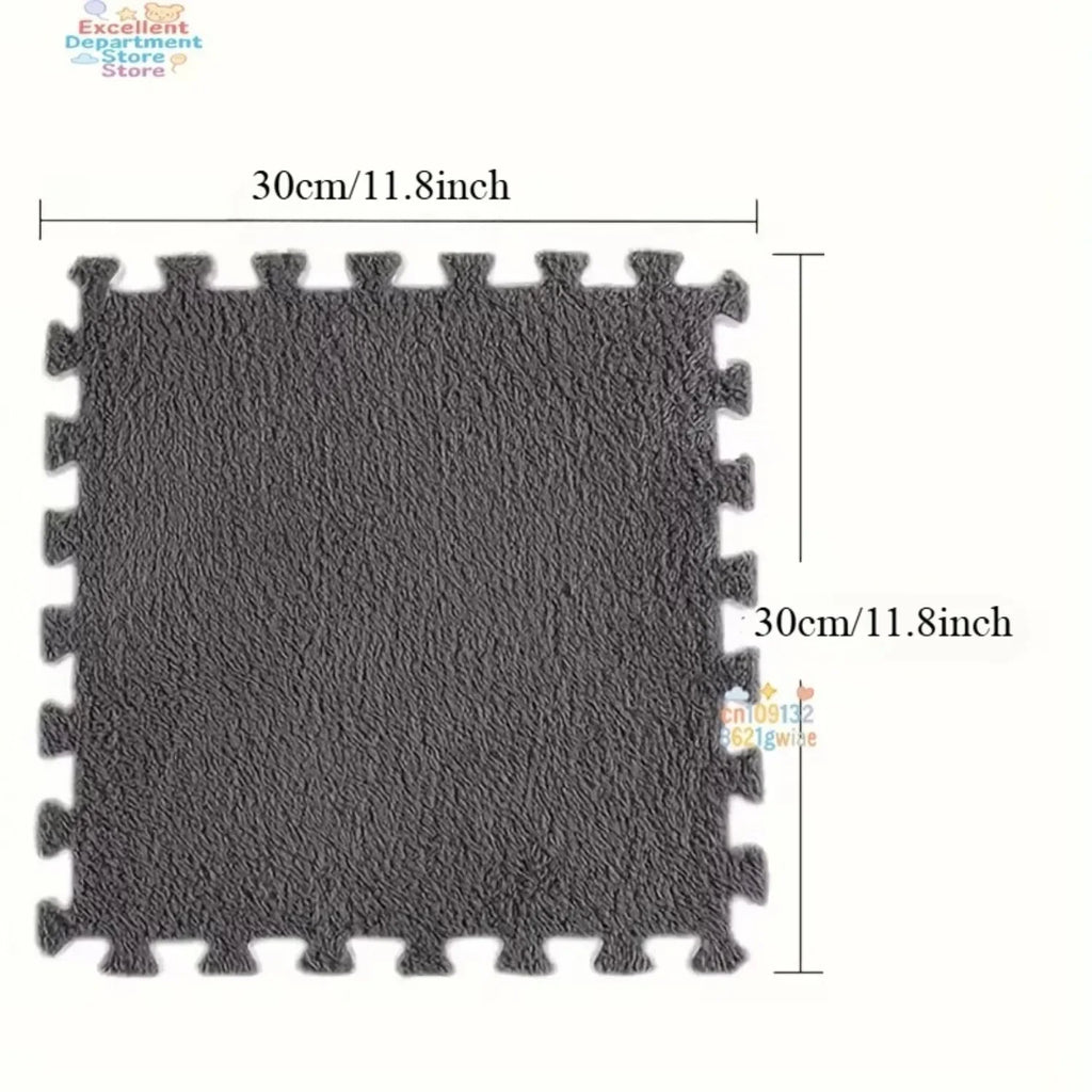 4-20 Piece Plush Play Mat for Babies BPA-Free Interlocking DIY Children's Play Mat Home Decor Floor Protection Carpet