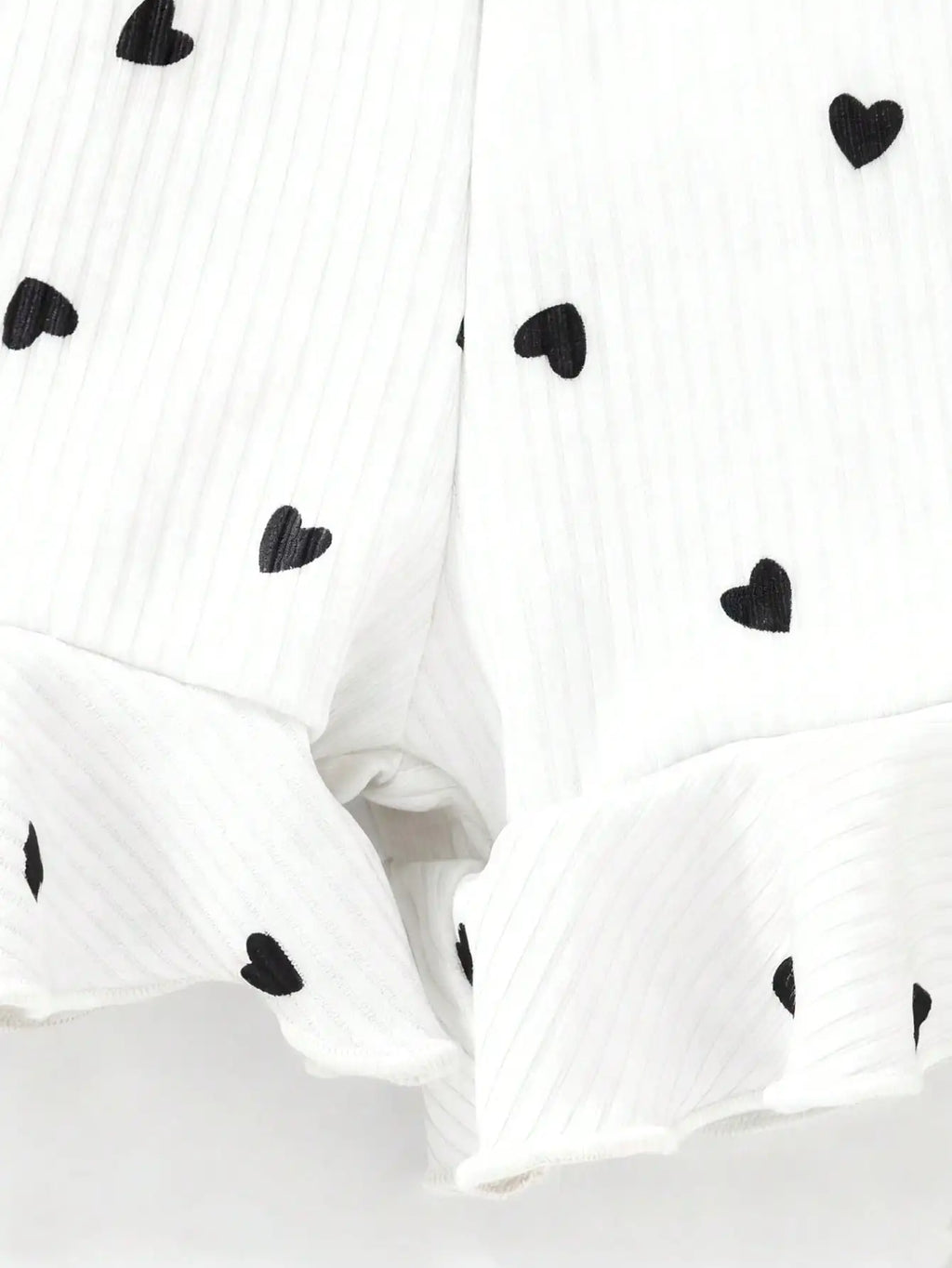 2pcs Girls Casual Summer Button up Heart-Shaped Camisole Jumpsuit Set Two Colors Suitable for Outdoor Travel