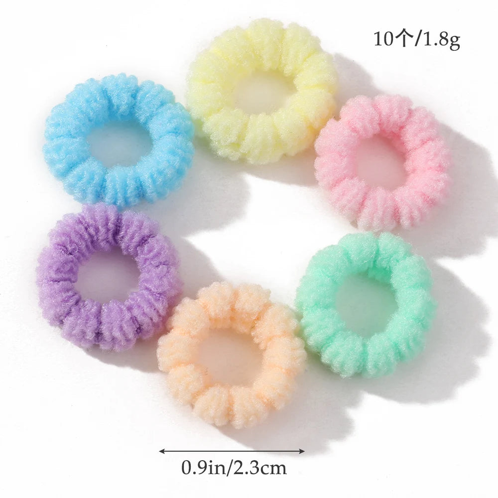 100Pcs Children Elastic Hair Bands Girls Colorful Hair Ties Ponytail Holder Rubber Bands Mini Scrunchie Kids Hair Accessories