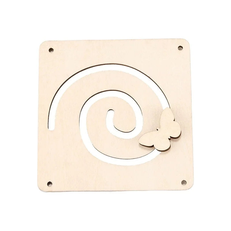 Baby Montessori Busy Board Accessories Gear Castle Color Change Card Switch Light DIY   Valve Wood Educational Toy For Children