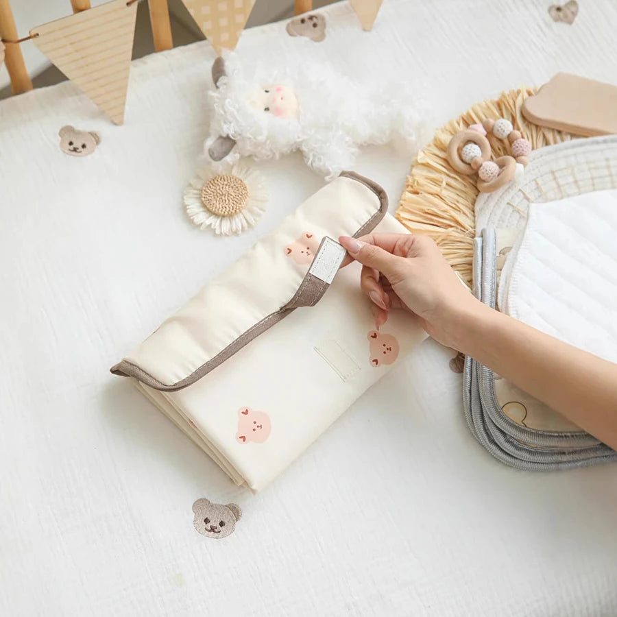 Portable Foldable Baby Diaper Changing Pad, Waterproof Detachable Infant Urine Mat Travel Changing Station for Newborn