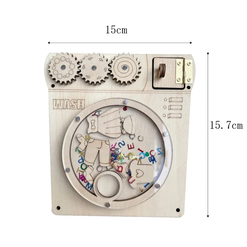 Wooden Busy Board Educational Toy for Children Model Mb01 for Sensory Development