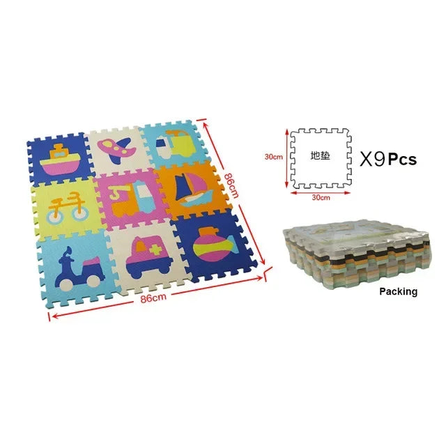 Cartoon Animal Pattern Play Mat Eva Foam Floor Puzzle For Babies And Toddlers 30x30x1cm