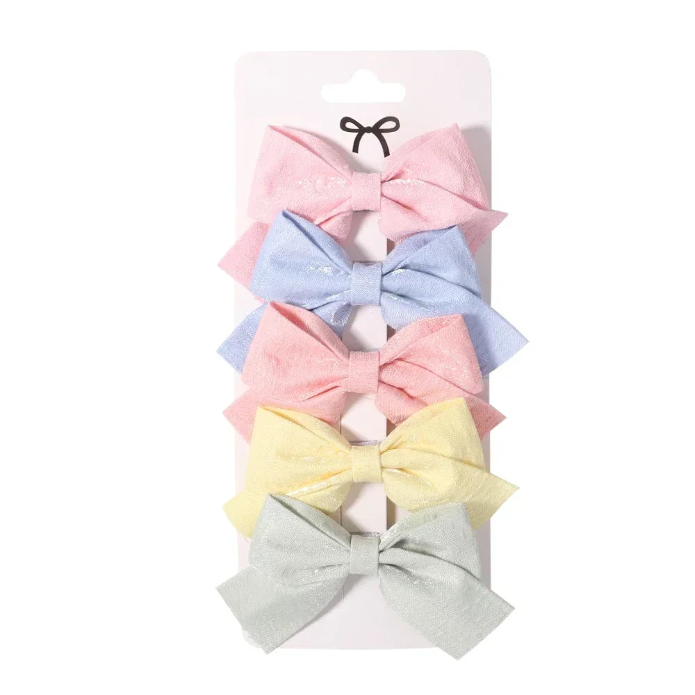 Mini Baby Girl Hair Clips Set 5Pcs Floral Bow Bunny Princess Hairpins for Toddler Girls