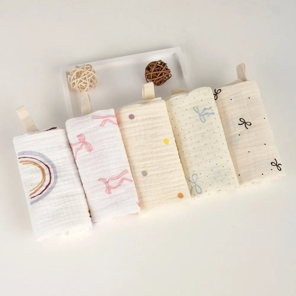 4-Layer Pure Cotton Baby Washcloths 22x23 cm Absorbent Gauze Square For Bath And Face