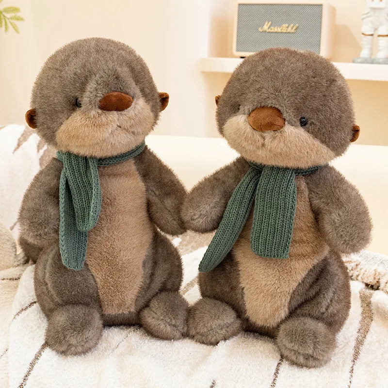 26cm Otter Animal Soft Doll Throw Pillow Funny Simulation Toy for Office And Home Decor Ideal Baby Birthday Or Christmas Gift