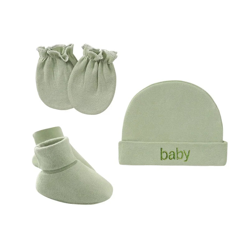 Four Seasons Baby Unisex Hat Gloves Socks 3 Pack Set for Newborns Infant Clothes Essentials