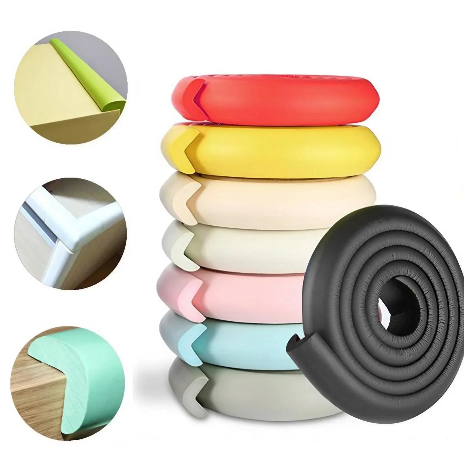 207cm Baby Safety Corner Protector L Shape Thickened Edge Bumper Guard for Kids Furniture Childproof Table Edge Cushion