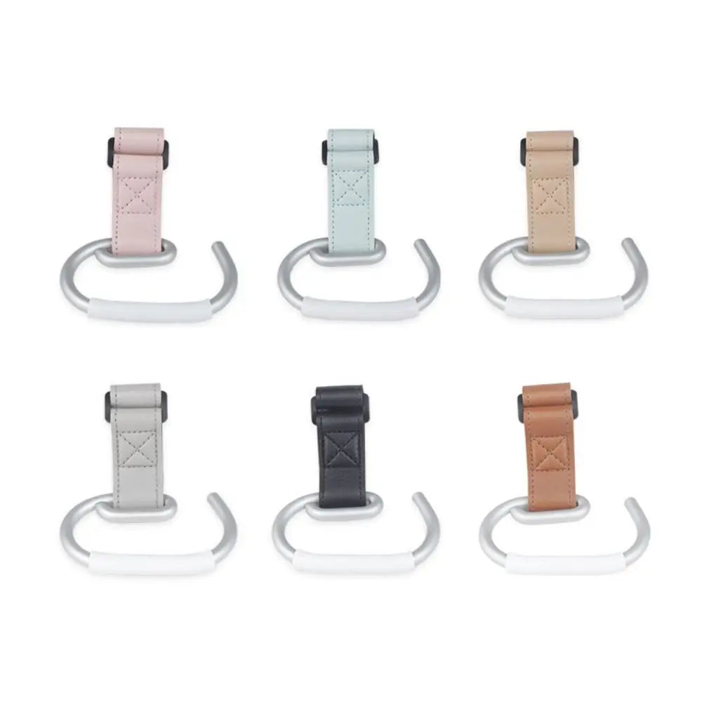 PU Baby Stroller Hooks Solid Color Cart Organizer Hanging Hook Stroller Accessories Cartoon Stroller Accessories Baby