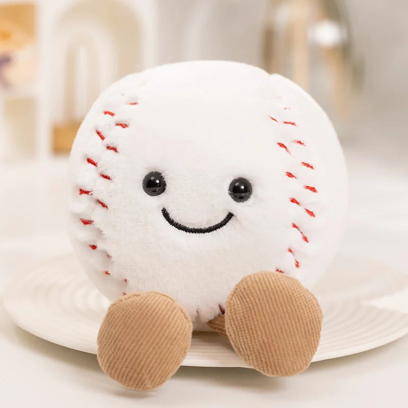 Cute Soft Stuffed Plush Toy - Basketball Football Tennis Baseball Billiards - Cute Pillow Players Souvenir Birthday Gift