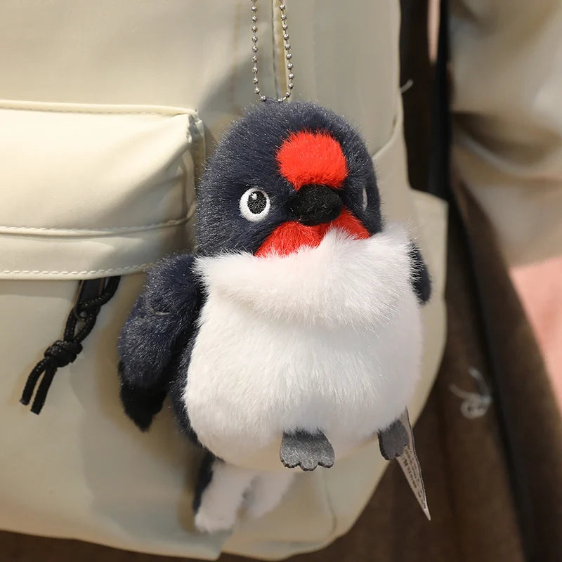 Hot 1pc 14cm Kawaii Birds Plush Pendant Toys Keychain Simulation Parrot Bird Nest Plush Keyring Anime Cute Gifts For Girls Kids