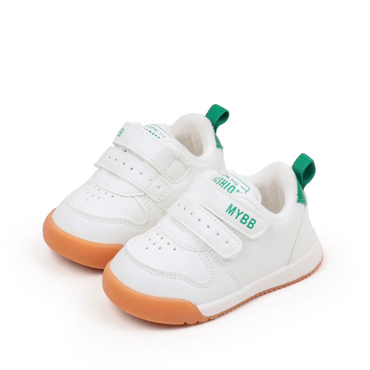 Winter Trendy New Baby Walking Shoes For Boys And Girls Small Children Anti-Slip Soft Sole White Sneakers