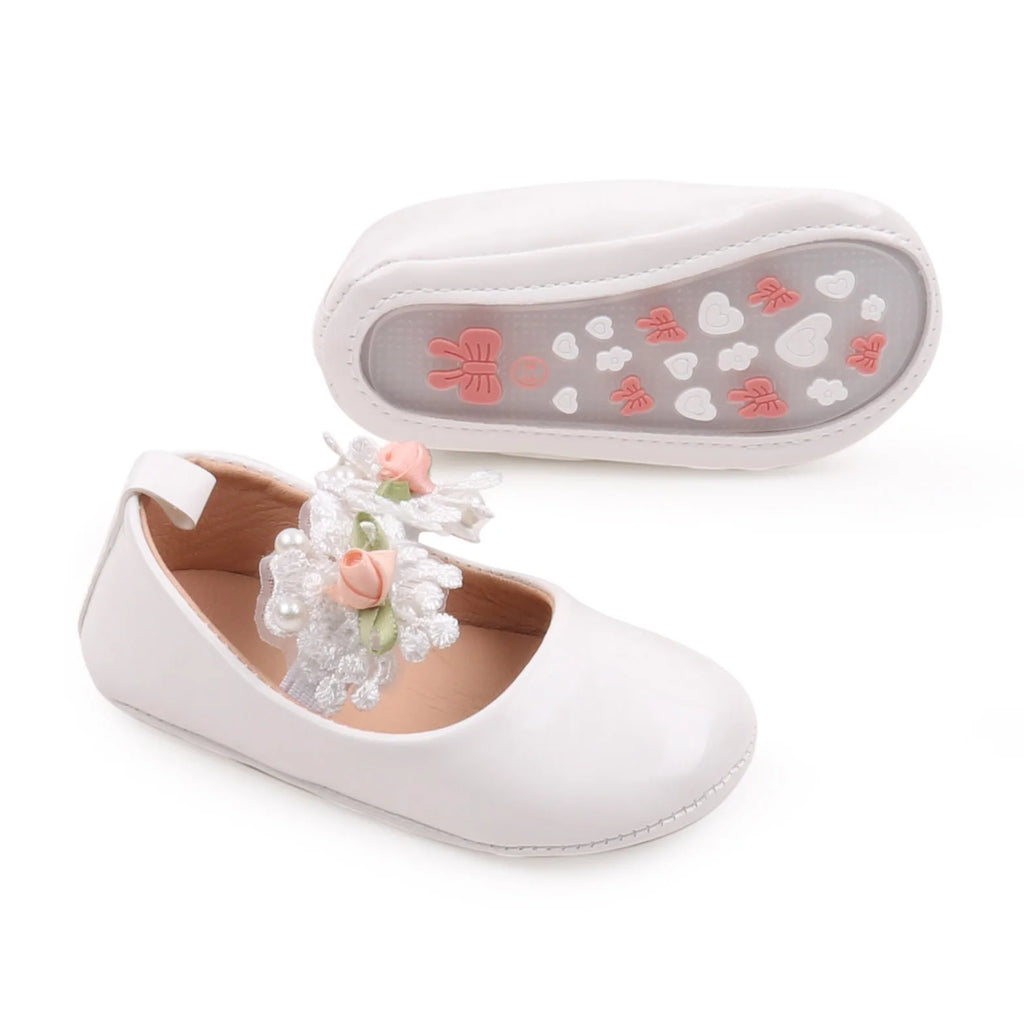 2025 Spring and Summer Baby Girl Shoes High Quality PU and TPR Anti-slip Sole Beautiful Flower Mary Jane Style Fashion Sandal