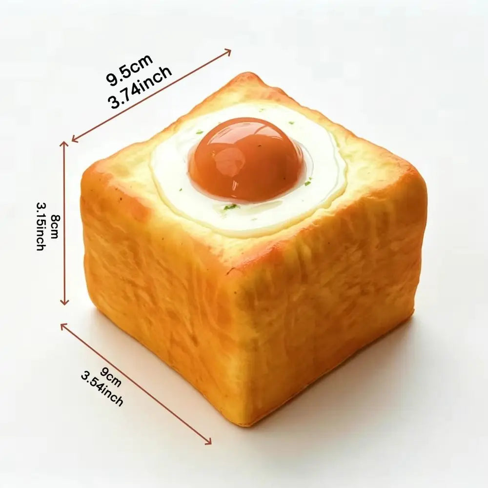 Simulated Simulated Egg Toast Squeeze Toy Prank Decoration Oversized Bread Squishy Toy Slow Rising Realistic