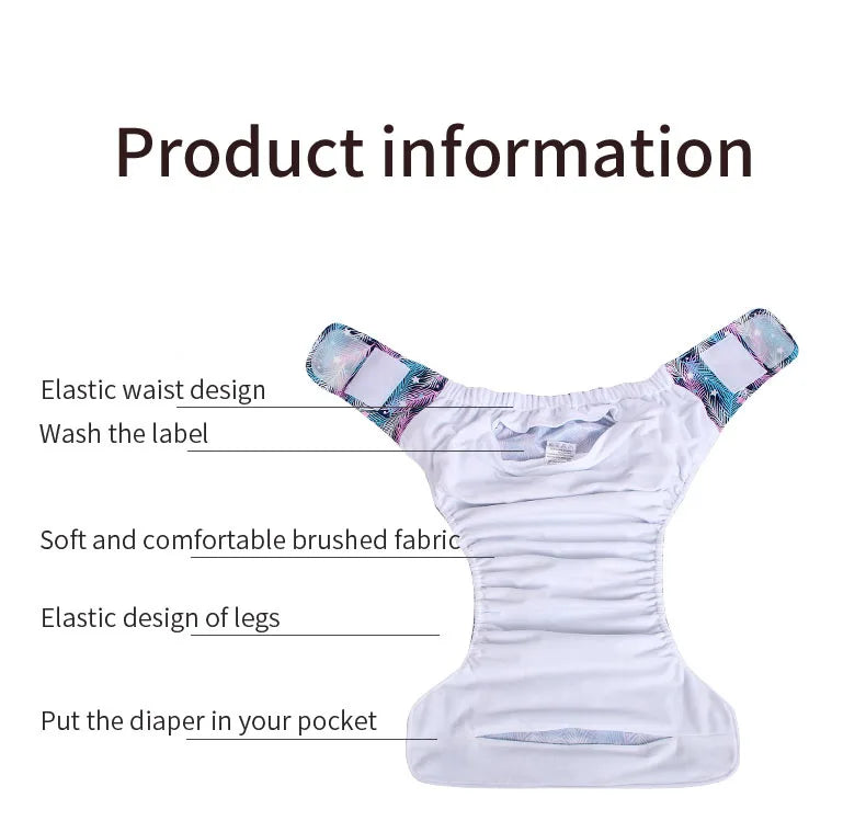 BIAI 2pcs Adult Cloth Diapers Reusable Incontinence in Adult Cloth Nappies Washable Diaper Pants for Adults Teenage