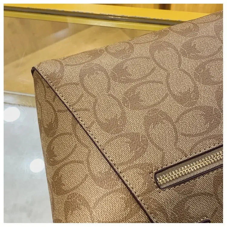 Vintage Original Textured Diaper Bag Square Satchel Women Luxury Purse Handbag Messenger Elegant Classic
