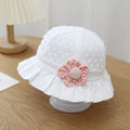 Lace Ruffle Baby Bucket Hats Flower Princess Girl Sunscreen Fisherman Cap Summer Thin Cotton Newborn UV Protection Sun Hat 3-18M