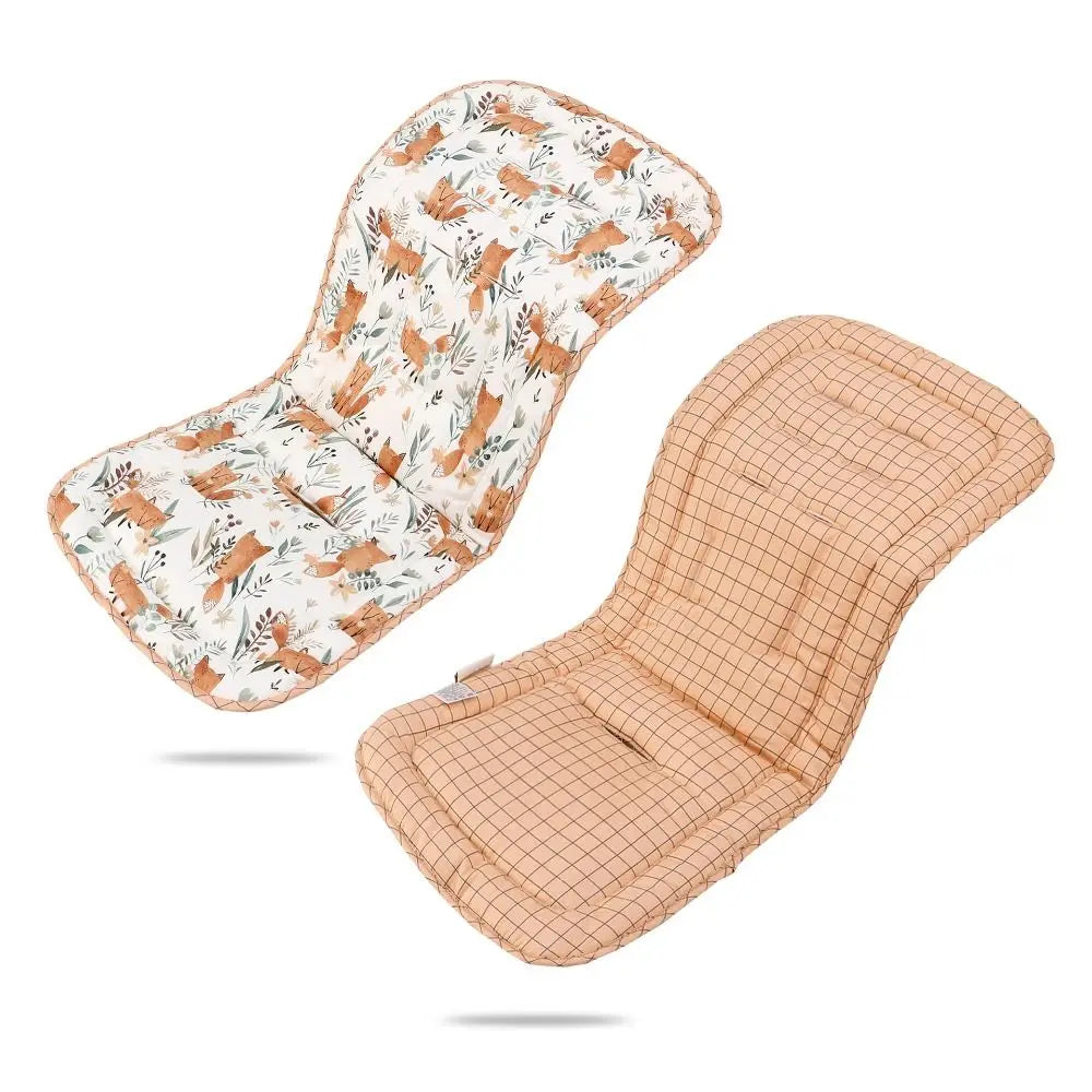 Soft Baby Stroller Cushion Cotton Cartoon Printed Baby Pram Seat Mat Breathable Comfortable Baby Seat Cushion High Chair Trolley