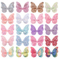 40Pcs Random Color Sparkling Bow Hair Clips Girls Lovely Butterfly Hairgripes Boutique Kids Hair Accessories