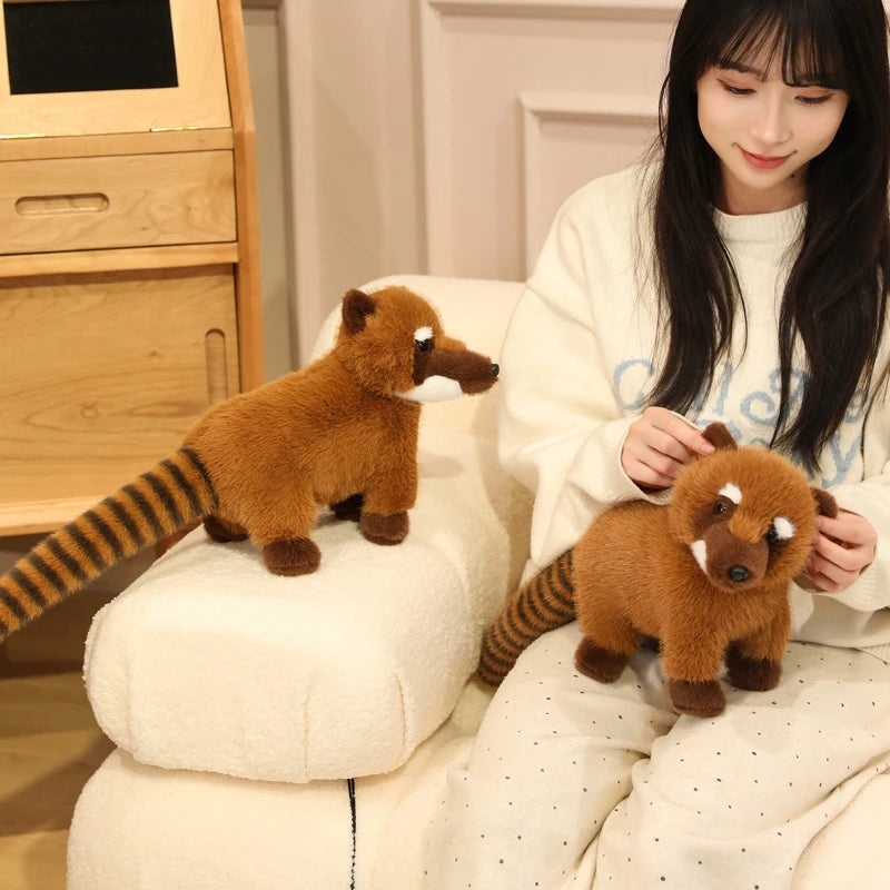 Hot 1pc 50cm Realistic Raccoon Stuffed Animal Doll - Cute Simulation Handmade Toy High Quality Lovely Kids Ornament Gift