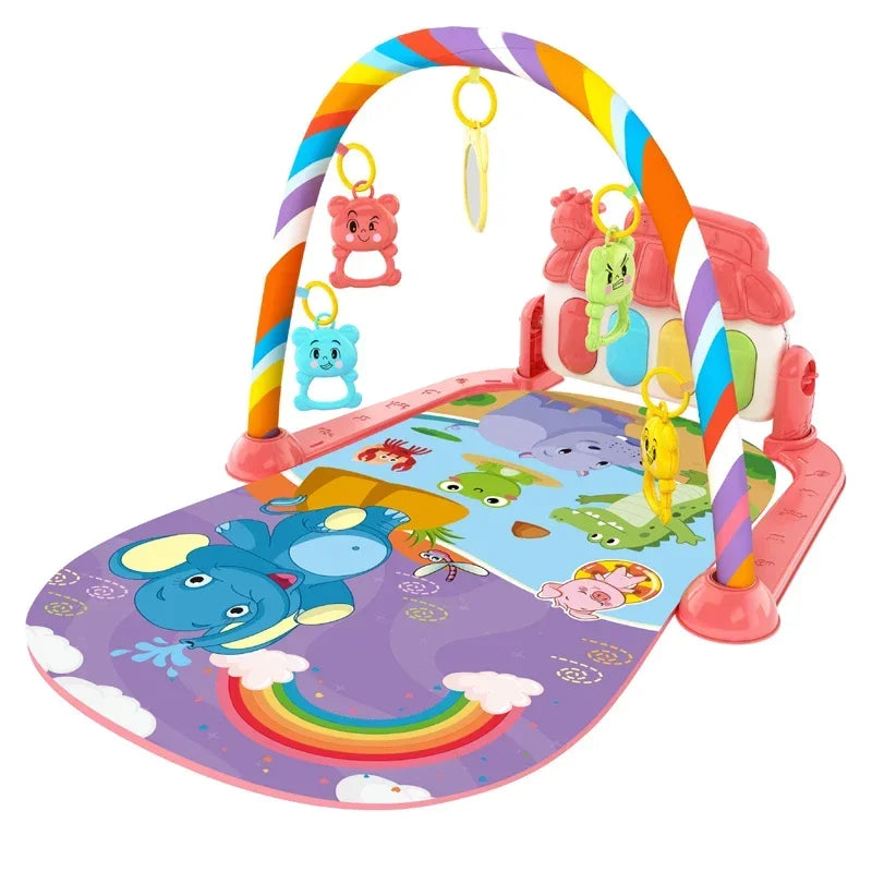 Musical Activity Gym Play Mat for Newborns 0 to 36 Months With Piano Keyboard and Crawling Blanket