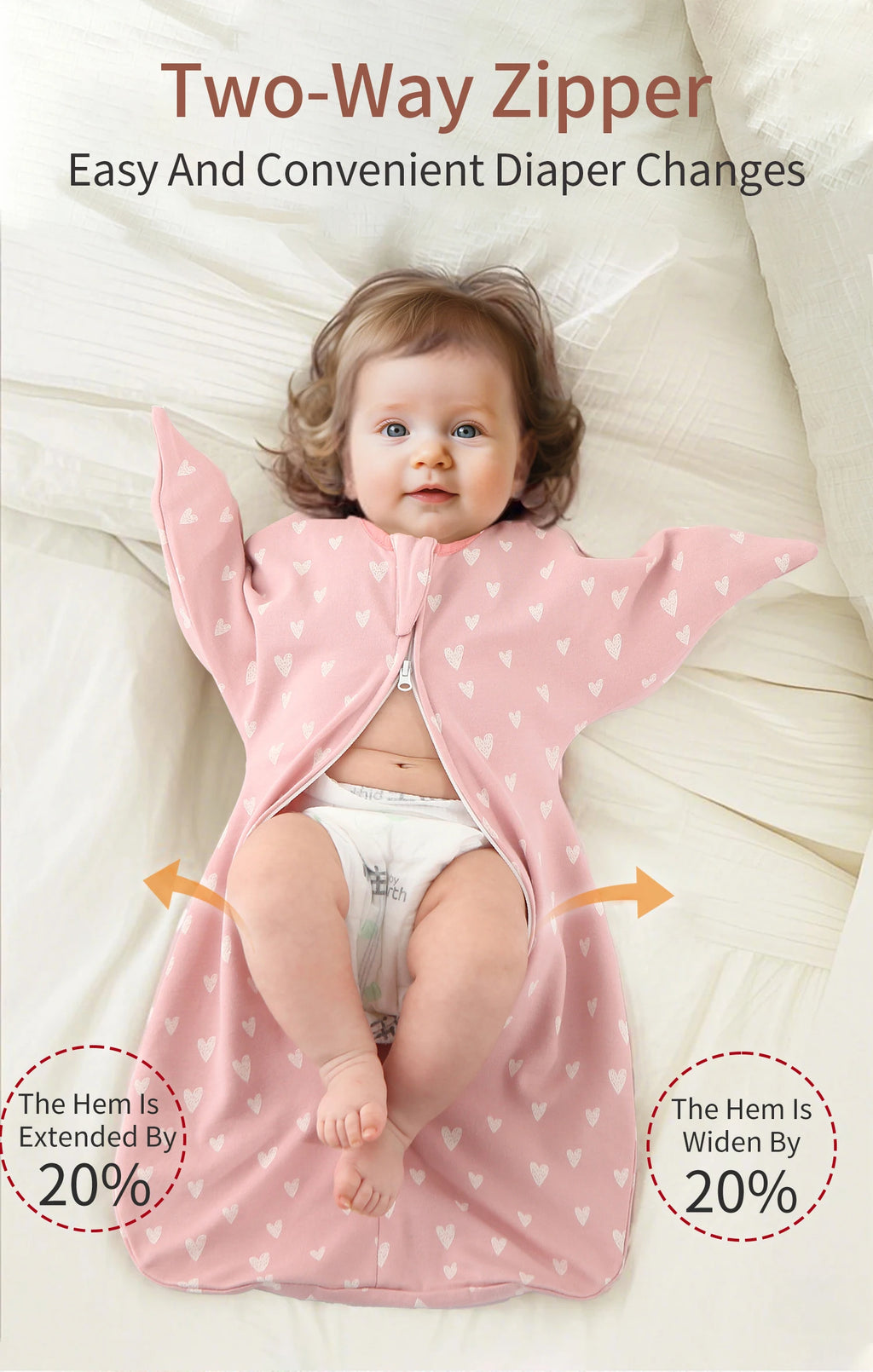INSULAR Infant Hugging Blanket Comfortable Baby Soft Sleeping Bag Surrender Type Newborn Sleep Sack Anti-startle All Cotton 0-1Y