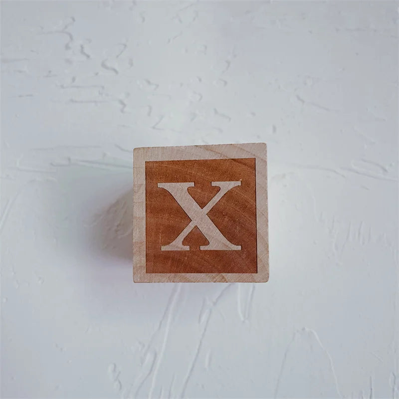 Wooden Alphabet Ornaments AtoZ for Custom Names Nordic Style 26 Letter Set for Home Decor Crafts and Photography Props