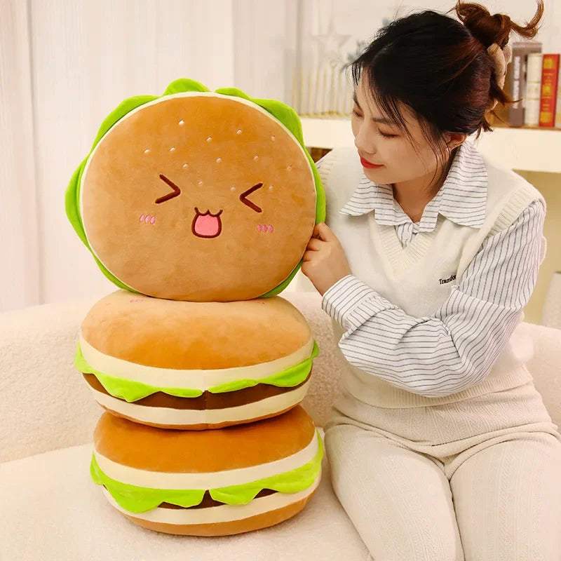 French Fries Hamburger Plush Toy Cute Pizza Foodie Snack Throw Kawaii Christmas Gift Pillow Kids Stuffed Toys Room Decoration