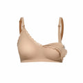 Comfortable Underwear For Pregnant Women, Elastic V-Neck, Fully Wrapped Lace Border, Gathered For Women'S Breastfeeding Bra