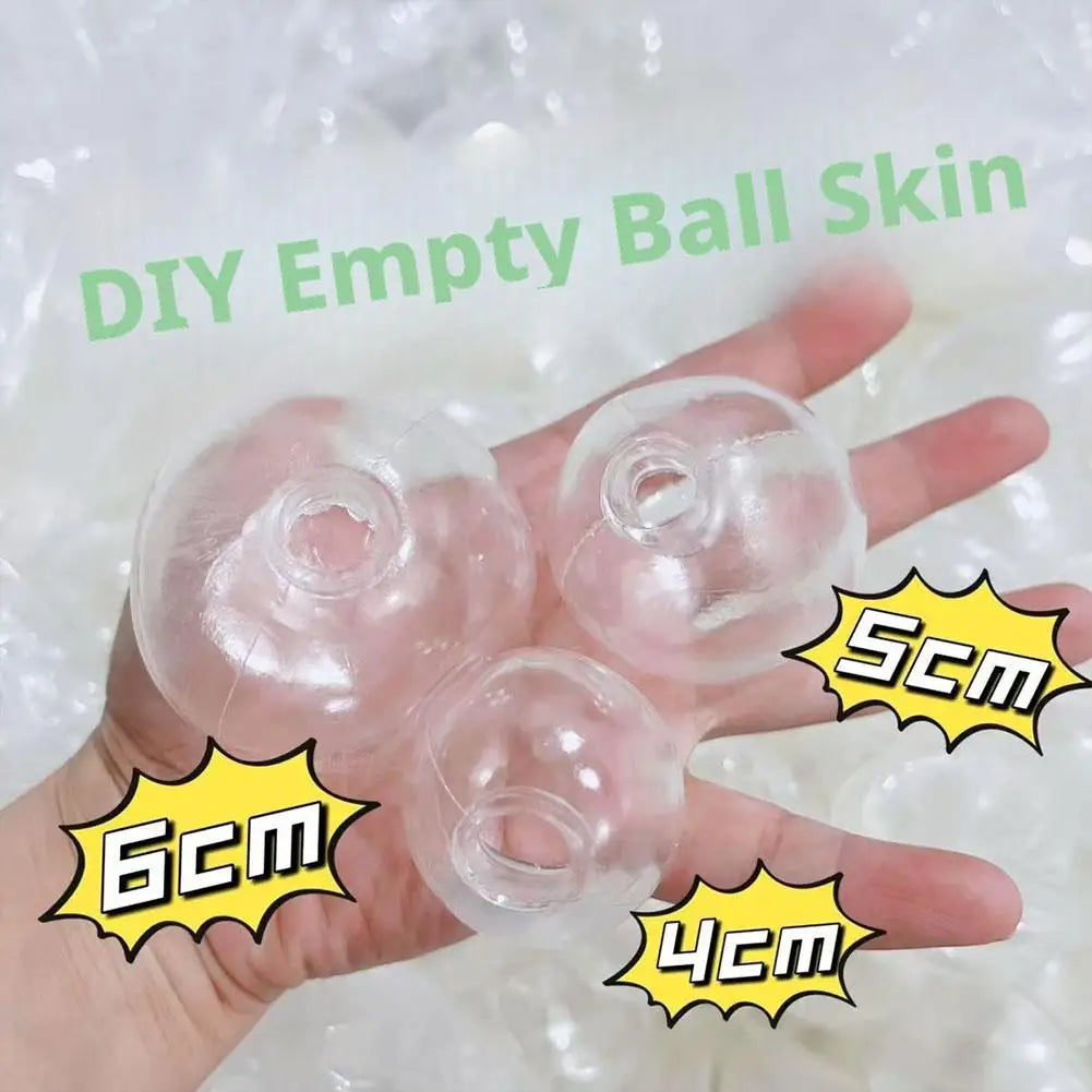DIY Empty Ball Shell for Handmade Squishy Toy Clear Soft Rubber Skin for Maltose Squeeze Ball Creative Stress Relief Toy