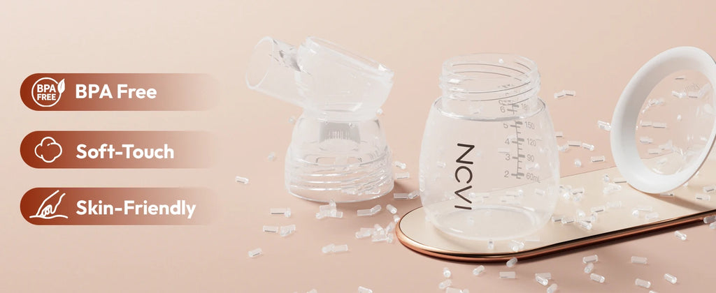 NCVI Electric Breast Pump With Wearable Cups.VibeMassage Technology,Adjustable Hospital Grade Strong Suction,Ultra Portable