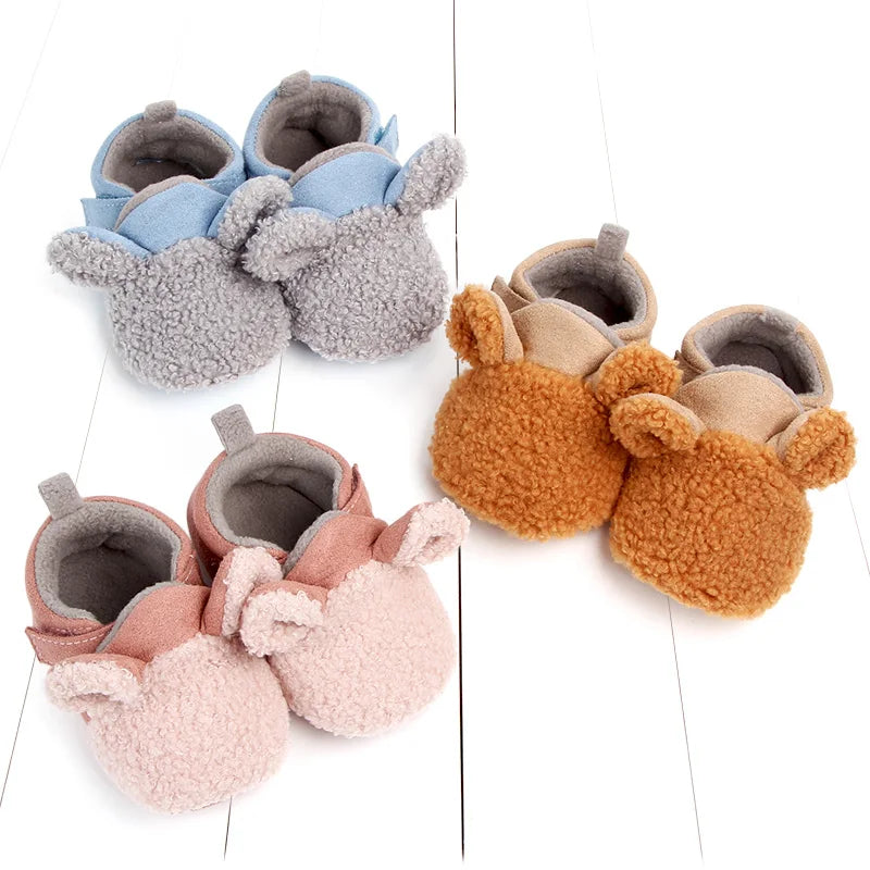 Baby Winter Shoes Cute Animal Ear Soft Cotton Warm and Comfortable for 0-18 Months Boys and Girls 2024 New Fashion  D2028 D2097