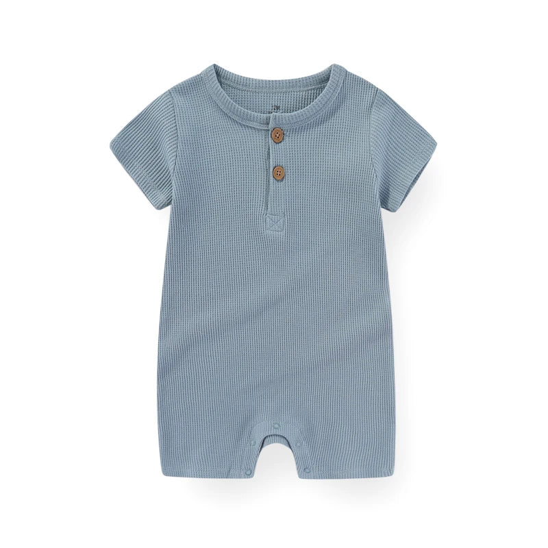 Kiddiezoom Unisex Short Sleeve Cotton Baby Romper Four Seasons One Piece Jumpsuit Newborn