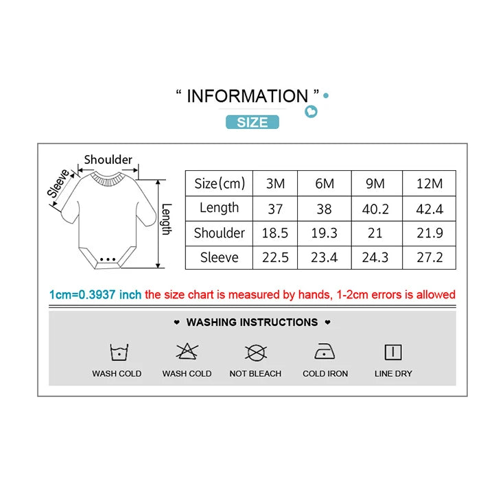 Cartoon 3-Piece Spring Autumn Long Sleeve Newborn Baby Boy Girl Bodysuits 100%Cotton Soft Infants Clothes