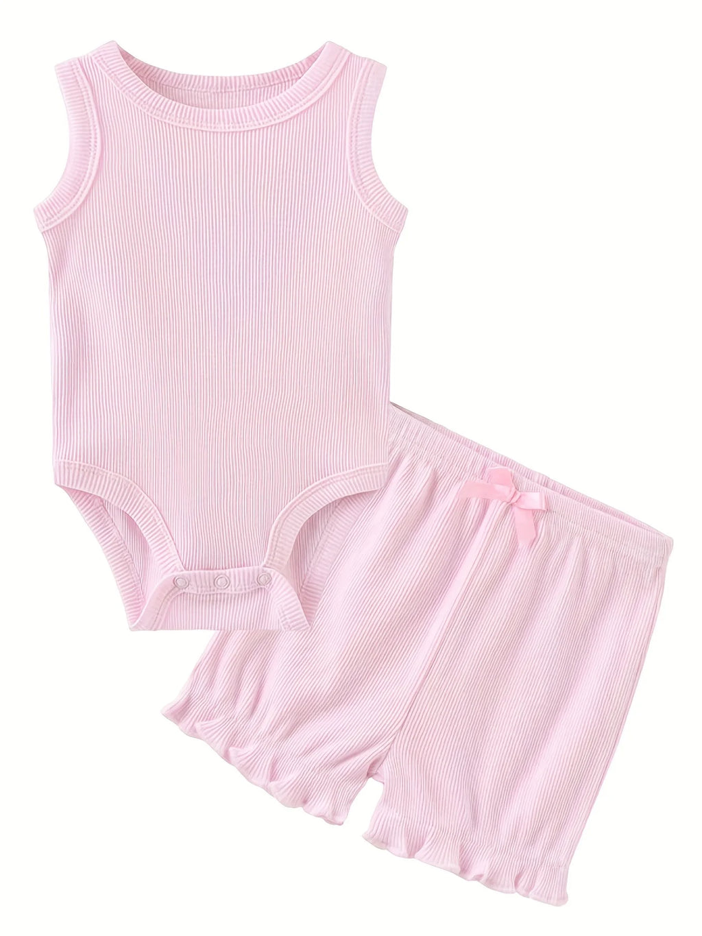 Kiddiezoom Summer Fashion Cartoon Sleeveless Baby Boy Girl Bodysuits+Pants Soft Baby Boy Girl Clothes